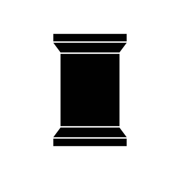 Black color tailor thread bobbin icon isolated.Vector illustraton. - Vector, Image