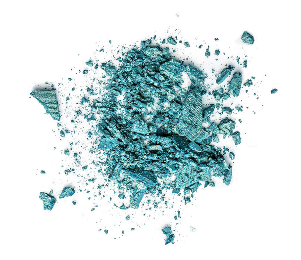 green powder foundation dust sample isolated on white - Zdjęcie, obraz