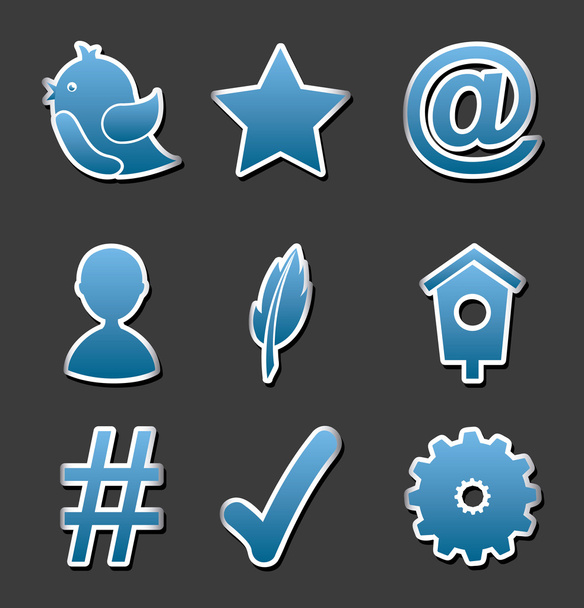 Symbole der sozialen Medien - Vektor, Bild