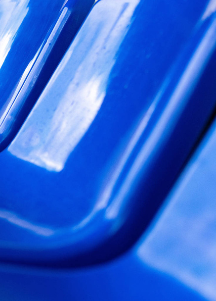 Stadium seats, blue color. Soccer, football or baseball stadium  - Photo, Image