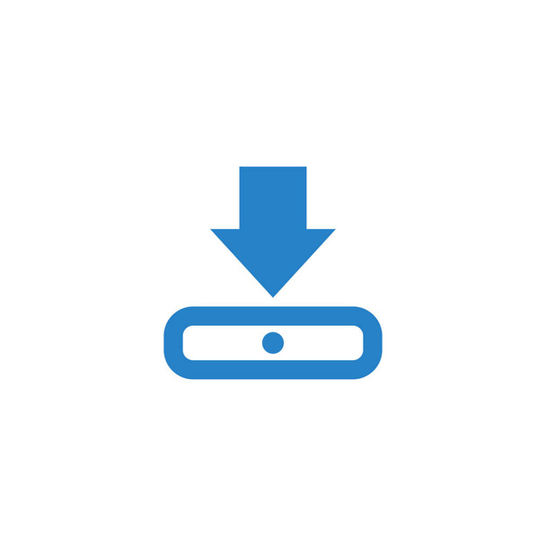Icono de botón de carga de descarga moderna para toda la empresa de tecnología de negocio de almacenamiento con aspecto de lujo de gama alta
 - Vector, Imagen