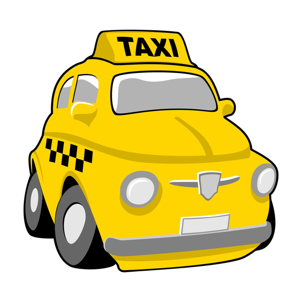 タクシーの漫画 - ベクター画像