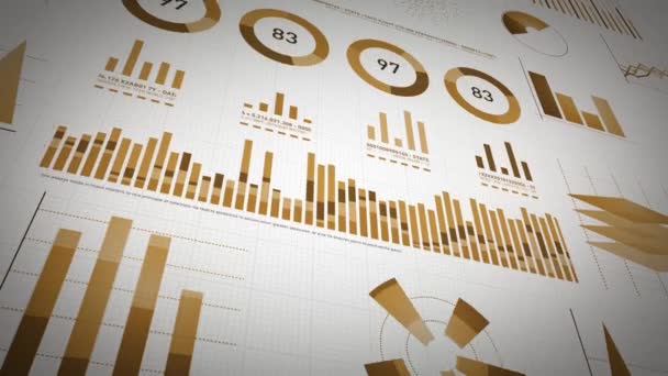 Obchodní statistiky, tržní data a Infographics layout Pack/4k animace sady návrhových obchodních a tržních dat a zpráv, s infgrafikou, sloupcovými statistikami, grafy a diagramy - Záběry, video