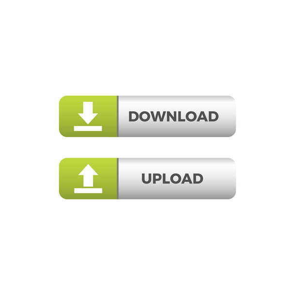 Modern Download Upload Button Icon For All storage business technology company with luxury high end look - Vektor, kép