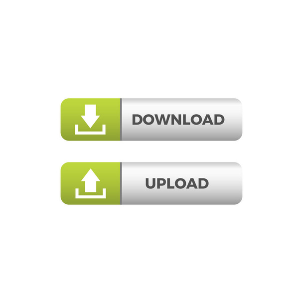 Modern Download Upload Button Icon For All storage business technology company with luxury high end look - Вектор, зображення