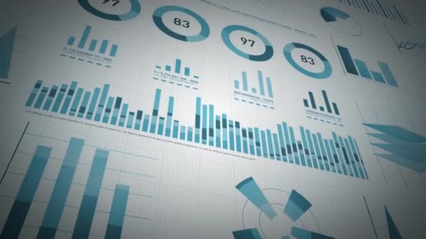 Unternehmensstatistiken, Marktdaten und Infografik-Layout-Pack / 4k-Animation einer Reihe von Unternehmens- und Marktdatenanalysen und -berichten mit Infografiken, Balkenstatistiken, Diagrammen und Diagrammen - Filmmaterial, Video