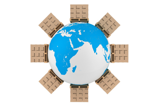 Cardboard boxes around the world - Photo, Image