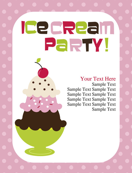 Retro ice cream poster - Vector, Image