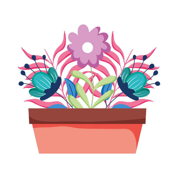 cute houseplant floral decoration - Vector, Image