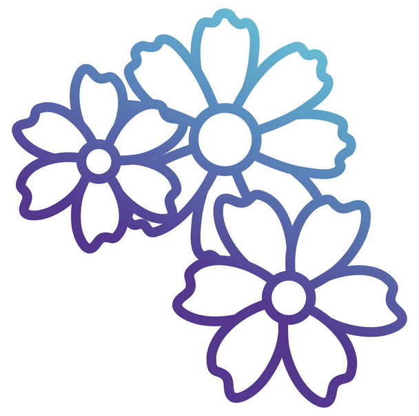 красиві квіти декоративна ікона
 - Вектор, зображення