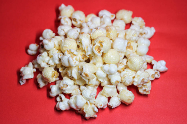 Popcorn-Textur, Karamell-Popcorn. - Foto, Bild