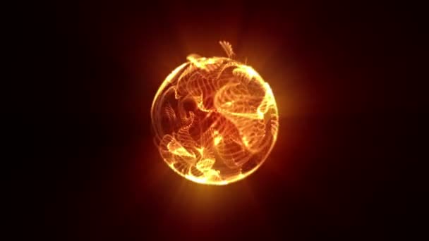 Orbita ognia piłkę jak słońce - Materiał filmowy, wideo