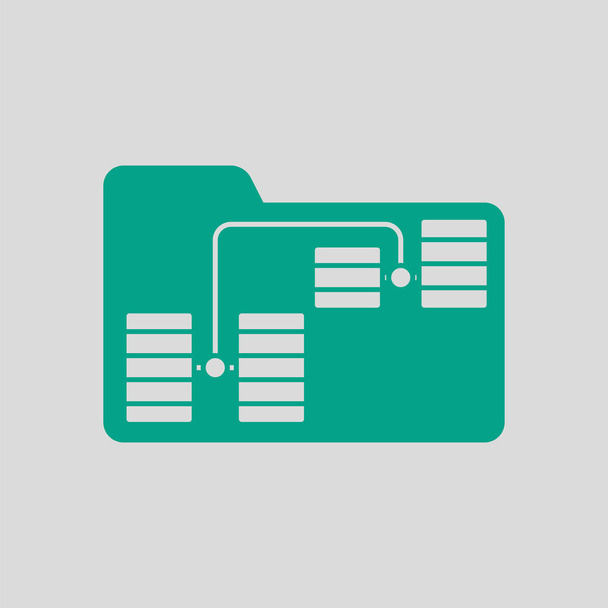 Ikona sieci folderu - Wektor, obraz