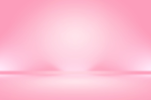 Abstraktní prázdné hladké světle růžové pozadí ateliéru, Použití jako montáž pro zobrazení výrobku, banner, šablona. - Fotografie, Obrázek