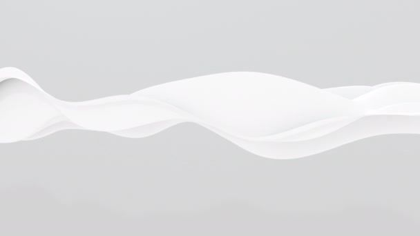 Αφηρημένο 3D λευκά κύματα κινούμενα σχέδια σε διαφορετικά παστέλ φόντο. 4K βρόγχος βρόχου απόδοση βίντεο. - Πλάνα, βίντεο
