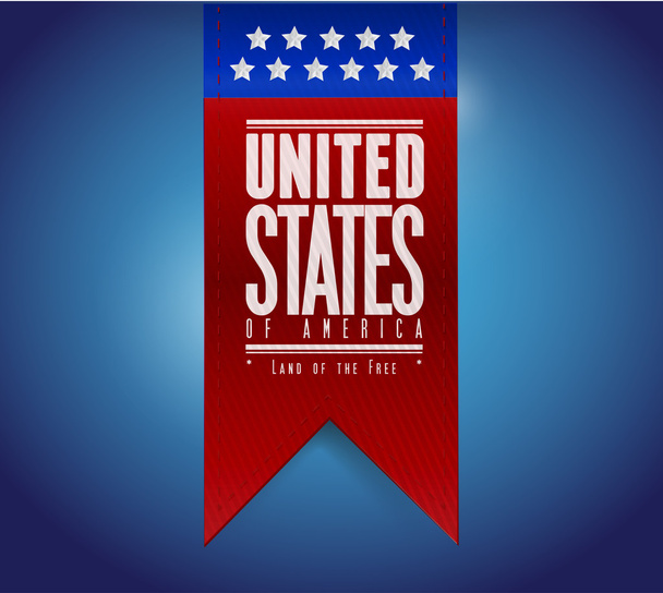 united states. usa flag banner illustration - Photo, Image