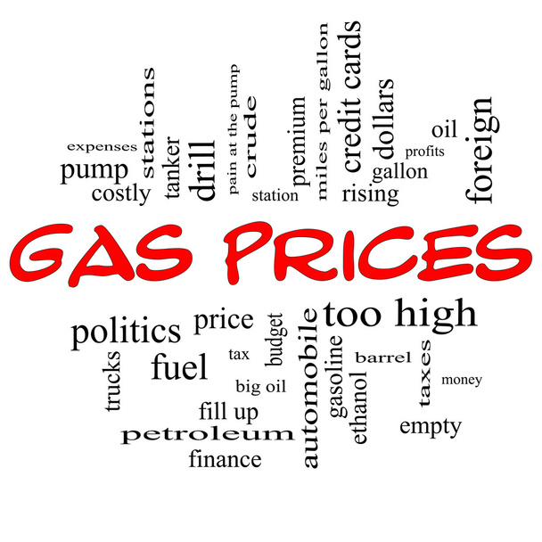Gáz árak szó felhő fogalmát a piros paprika - Fotó, kép
