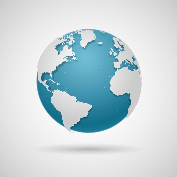 Globus-Symbol - Vektor der runden Weltkarte - Vektor, Bild