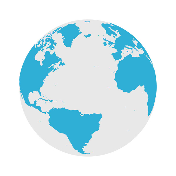 Globe Icon-forduló World Map lapos vektor - Vektor, kép