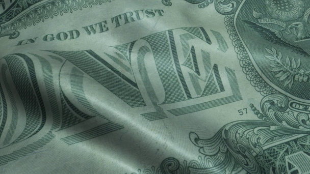 Розмахуючи один долар крупним планом нам один долар Білла крупним планом макрос 1 USD банкнота - Кадри, відео