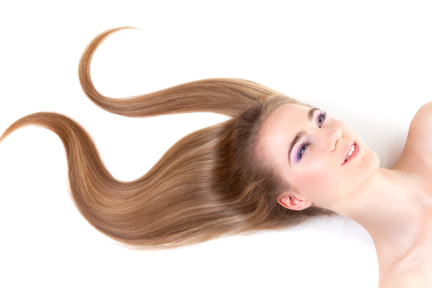koyu sarı saçlı kız - Fotoğraf, Görsel