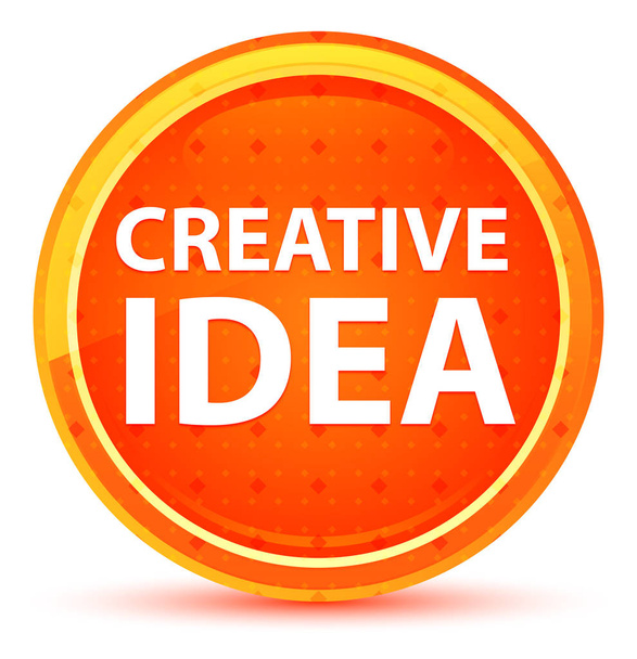 Přírodní oranžové kulaté tlačítko pro kreativní myšlenky - Fotografie, Obrázek