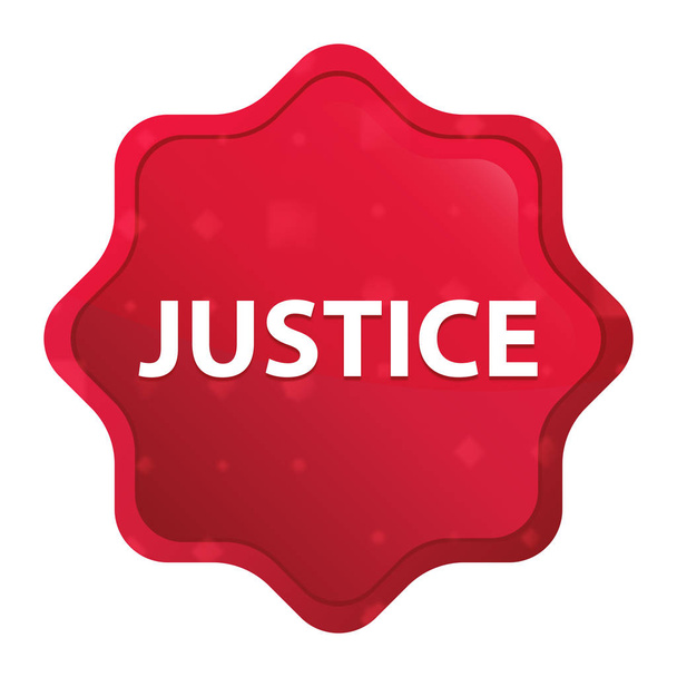 Justice ködös Rózsa vörös Starburst matrica gomb - Fotó, kép