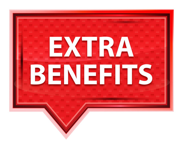 Extra Benefits misty rose pink banner button - Photo, Image