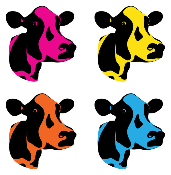 Коровьи головы
 - Вектор,изображение