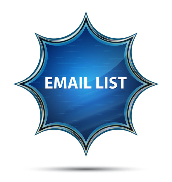Lista de correo electrónico mágico cristal sunburst botón azul
 - Foto, imagen