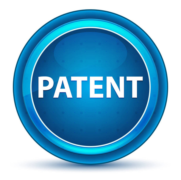 Patent Eyeball niebieski okrągły przycisk - Zdjęcie, obraz