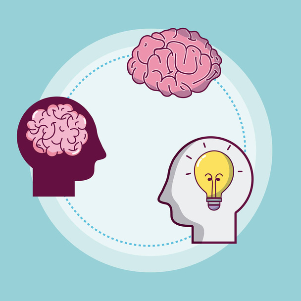 Cérebro e conceito de inteligência
 - Vetor, Imagem