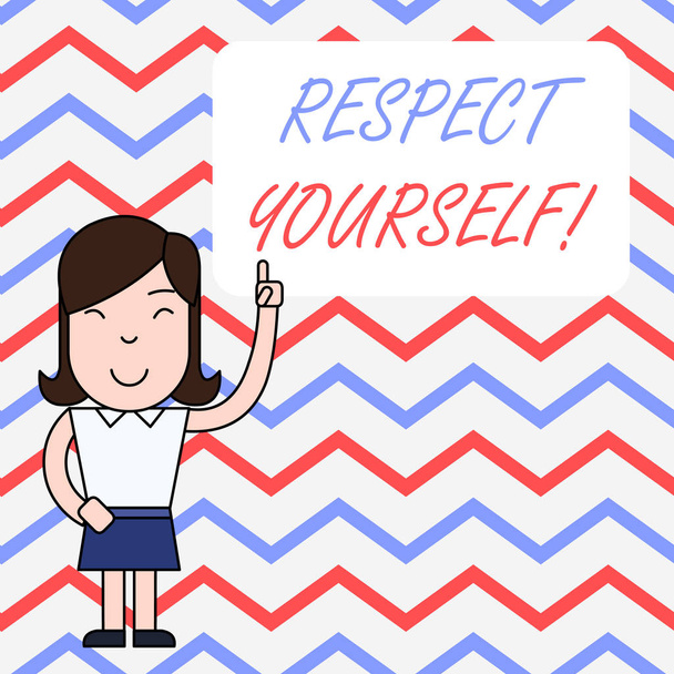 Handwriting text writing Respect Yourself. Concept meaning believing that you good and worthy being treated well. - Photo, Image