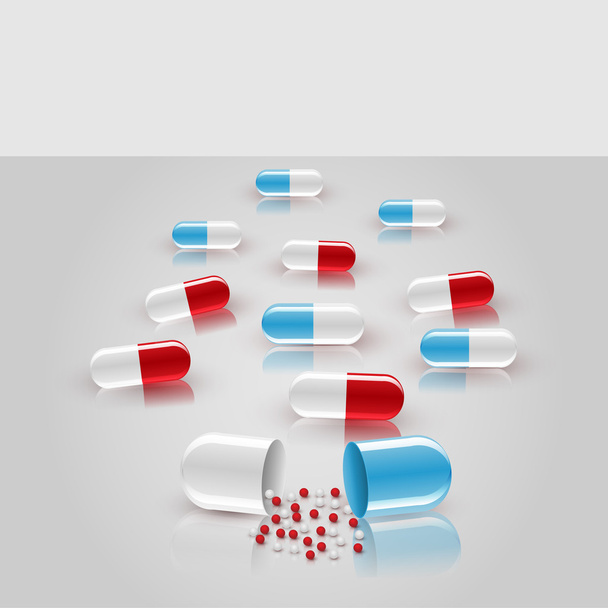 Vector background with pills - Vector, Image