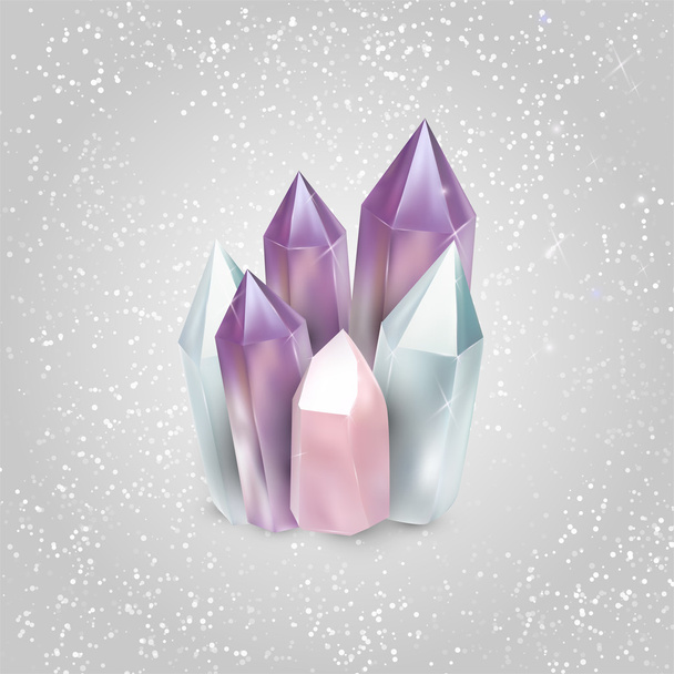 Vector illustration of crystals. - Vector, Image