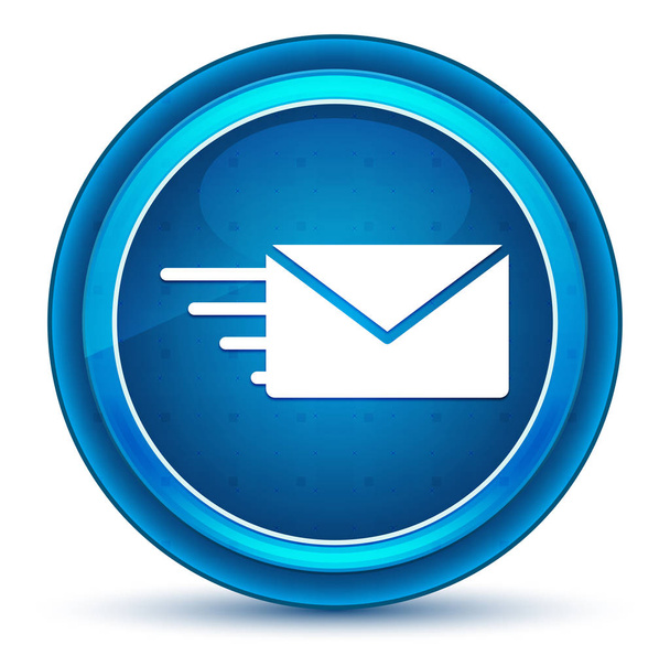電子メールオプションアイコン目玉青丸ボタン - 写真・画像