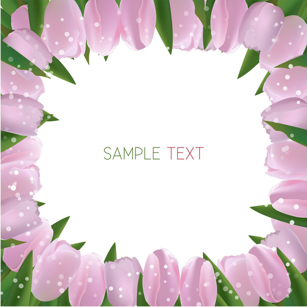 Floral background with tulips - Vector, Image