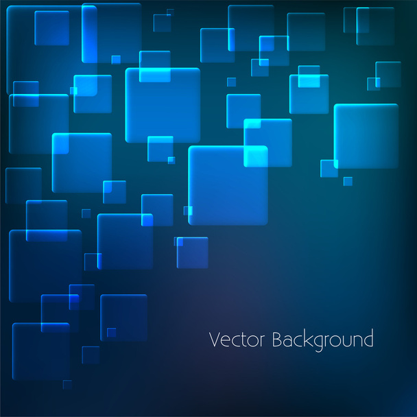 Vector background with blue squares. - Vector, Image