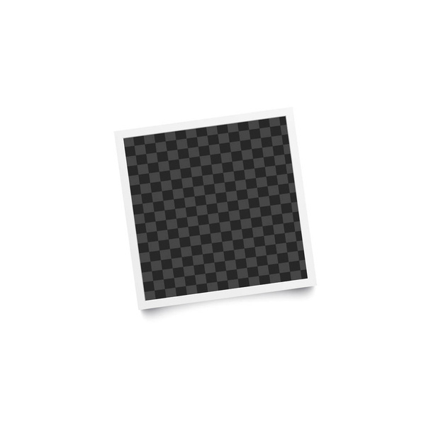 Single square photo frame - realistic mockup - Вектор,изображение