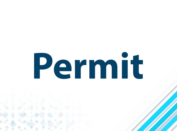 Permit Modern Flat Design Blue Abstract Background - Photo, Image
