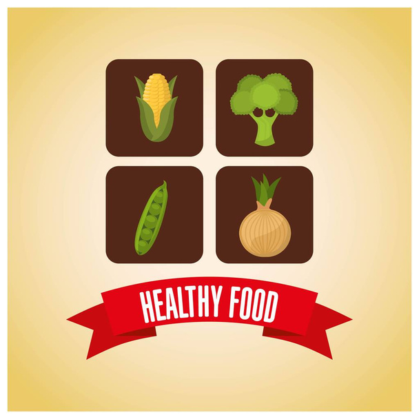 zdravý design potravin - Vektor, obrázek