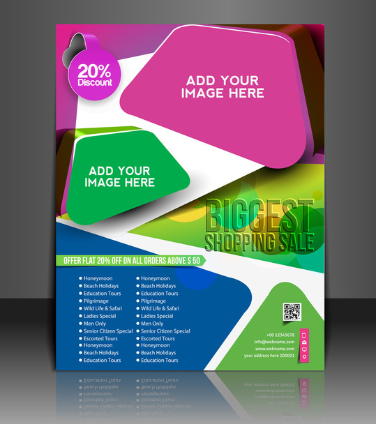 Векторная бизнес-брошюра, флаер, обложка журнала и шаблон плаката
 - Вектор,изображение