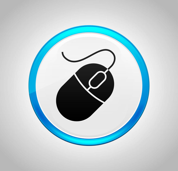 Ícone do mouse botão azul redondo
 - Foto, Imagem
