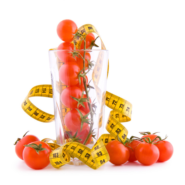 Tomaten und Maßband - Foto, Bild