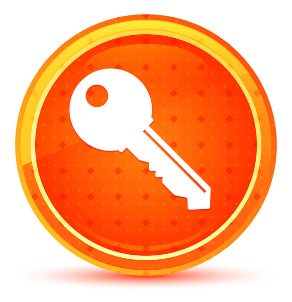 Εικονίδιο κλειδιού φυσικό πορτοκαλί στρογγυλό κουμπί - Φωτογραφία, εικόνα
