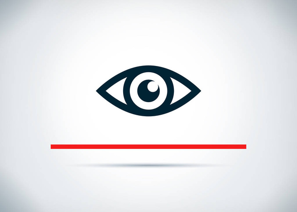 Eye icon abstract flat background design illustration - Photo, Image