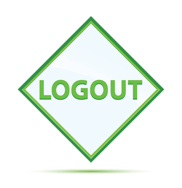 Logout modern absztrakt zöld gyémánt gomb - Fotó, kép