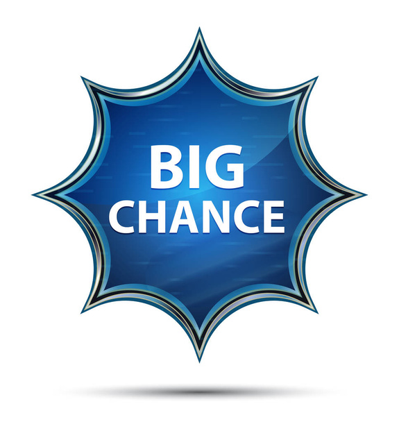 Big Chance mágico vítreo sunburst botão azul
 - Foto, Imagem