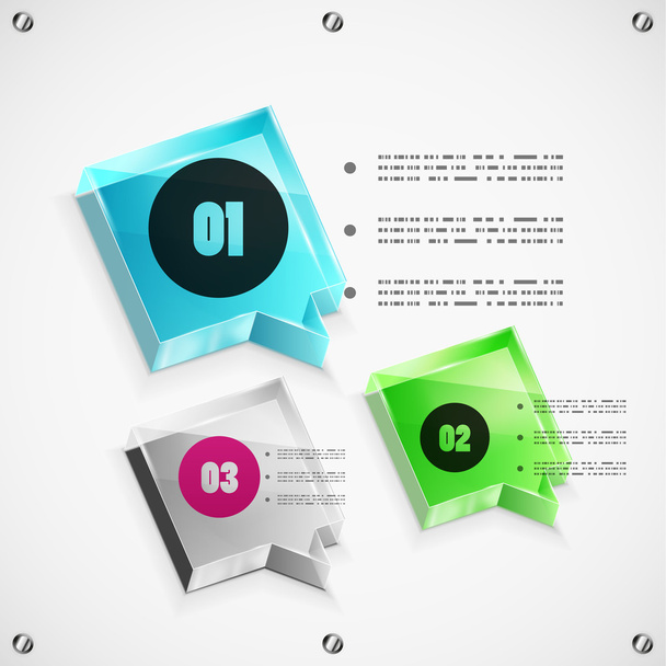 Options steps modern template - Vector, Image