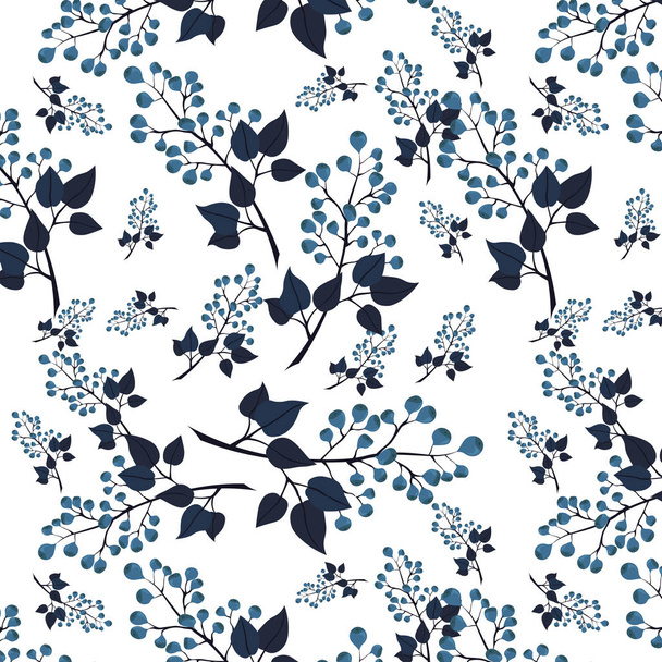 Pattern blueberries on white background.	 - Foto, afbeelding